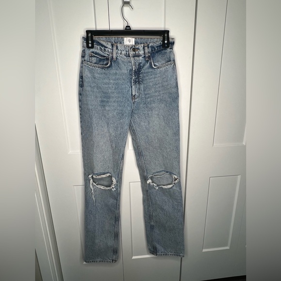 Anine Bing Kat Distressed Denim Jeans Women’s Size 30 - Picture 1 of 11